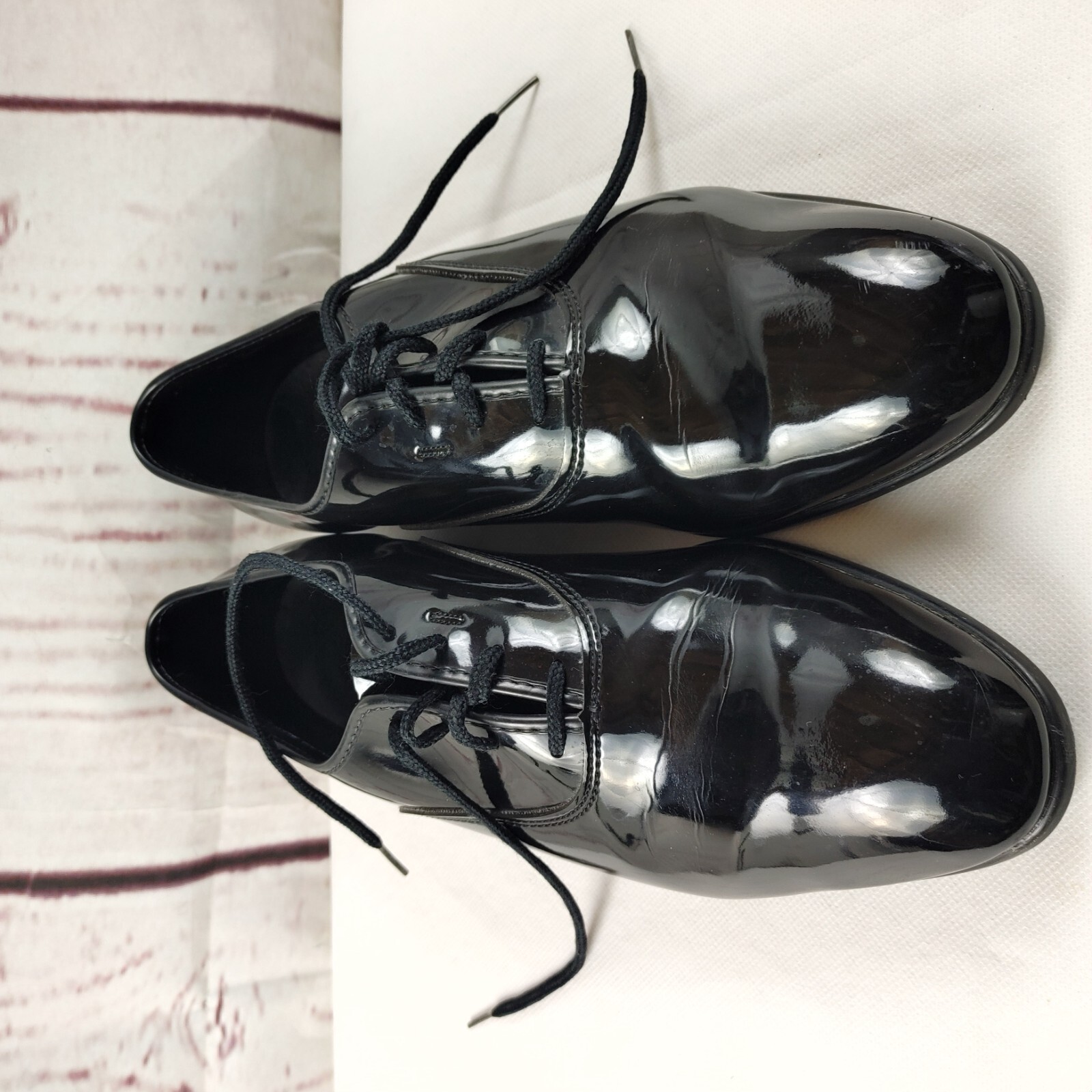 SAOLA Scarpe eleganti Oxford Barclay nere lucide ballo matrimonio vernice formale taglia 12M