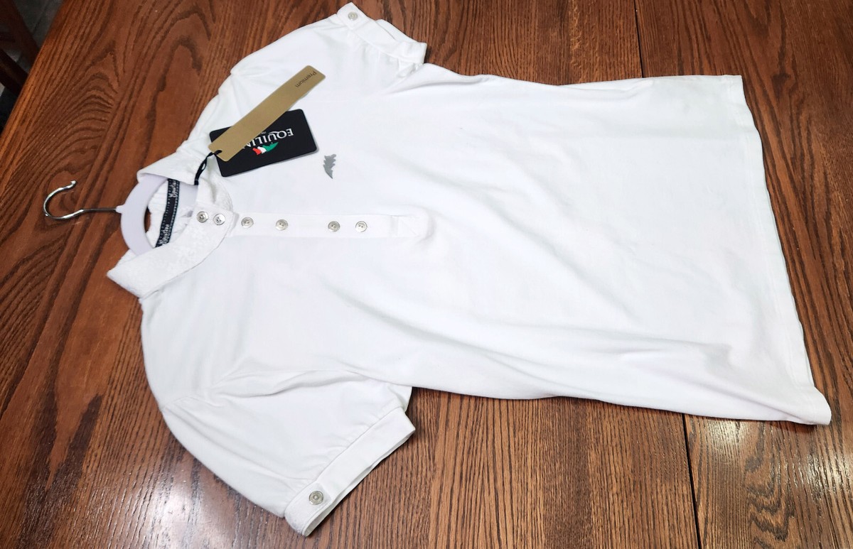 Chemise De Spectacle Equiline Manches Courtes – Blanche – Taille M – NEUVE