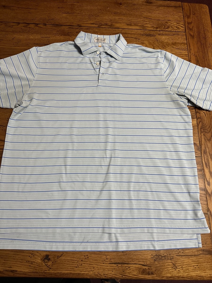 Peter Millar Summer Comfort Z19 Men's XL Light Blue Short Sleeve