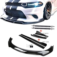Front Bumper Lip Spoiler Side Skirts Rear Fits 15-22 Dodge Charger SRT V2 Glossy