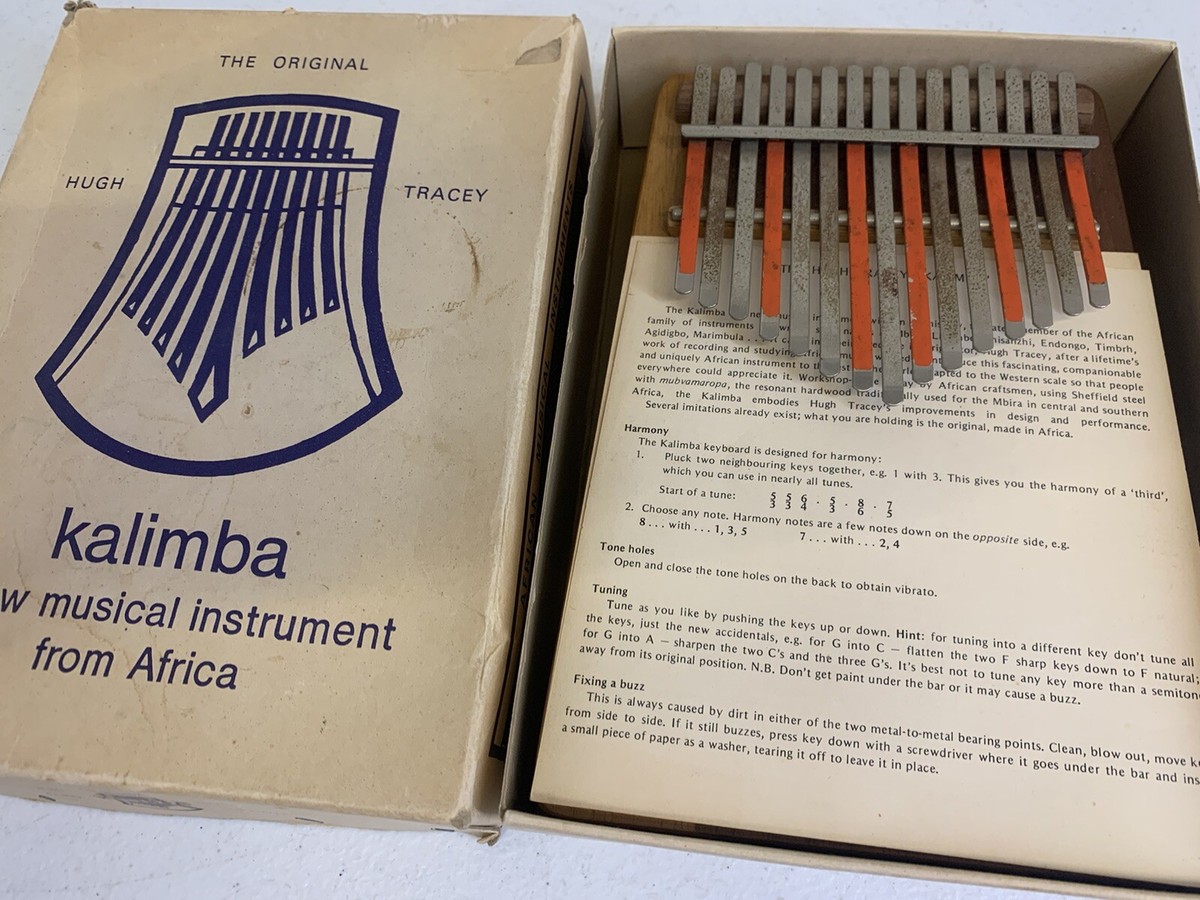 Vtg Hugh Tracey Alto Kalimba Box Base-15 Keys | eBay