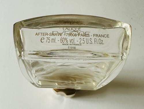 Lalique Lotion Apres-Rasage 75 ml EMPTY Bottle Top & Box Made in France - Picture 4 of 10