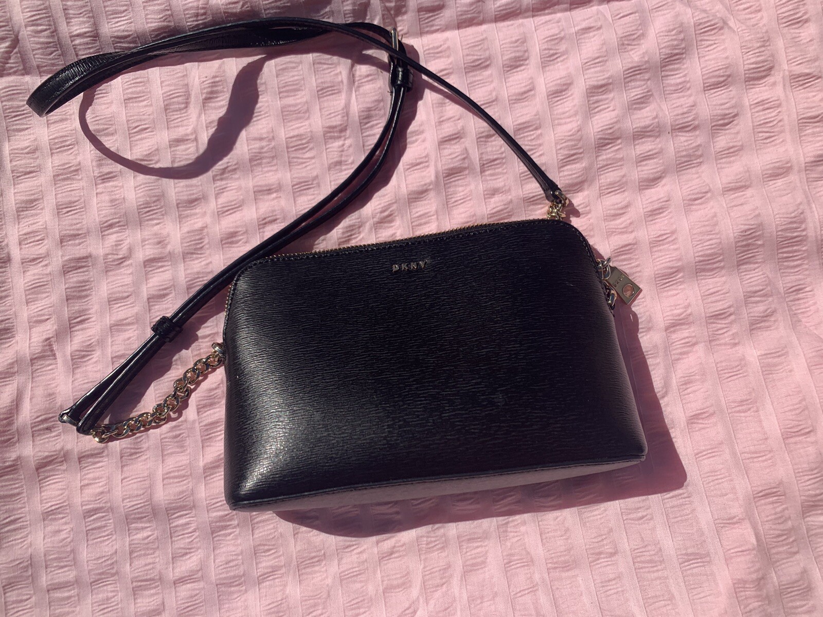 DKNY Leather Bryant Dome Crossbody, Messenger, Should… Gem