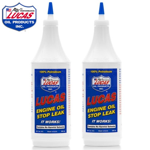 2 x Lucas Engine Oil Stop Leak Stops Leaks Sealer Stop Smoke Additive