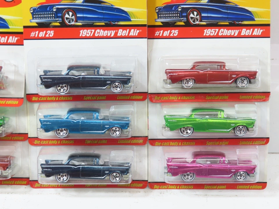 Mattel H7066 Lote de 12 Hot Wheels Classic Series 1 1957 Chevy Bel Air Nuevo en Caja 8706  Foto 3 de 4