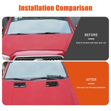 Fits Toyota Tacoma 2016-2021 Abs Gloss Black Hood Panel Trim Cover Set