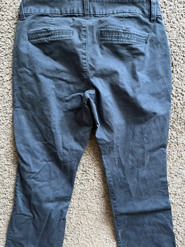 Old Navy Boot Cut Navy Blue Solid Pants Womens 4P Cotton Stretch Boot - Picture 4 of 7