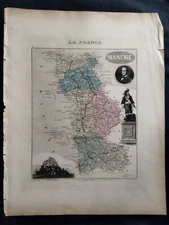 Card 19th Century: La France, Sleeve, The Mount St Michel Illustrated IN Colors
