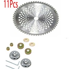 11XGarden Strimmer Grass Trimmer Weed Brush Cutter Mower Steel Blade &Fixing Kit