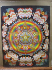 Vintage poster Magic Mandala psychedelic inv#6960