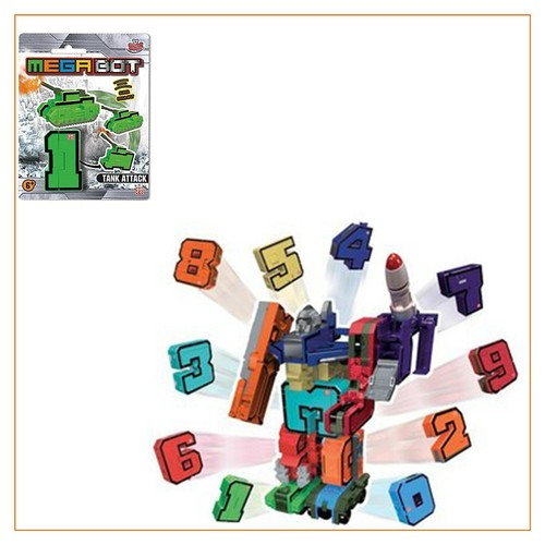 gioco giocattolo MEGABOT robot trasformabili serie 1 numeri 0 1 2 3 4 5 6 7 8 9 - Foto 1 di 3