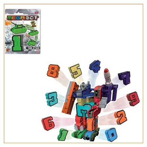 gioco giocattolo MEGABOT robot trasformabili serie 1 numeri 0 1 2 3 4 5 6 7 8 9 - Picture 1 of 3