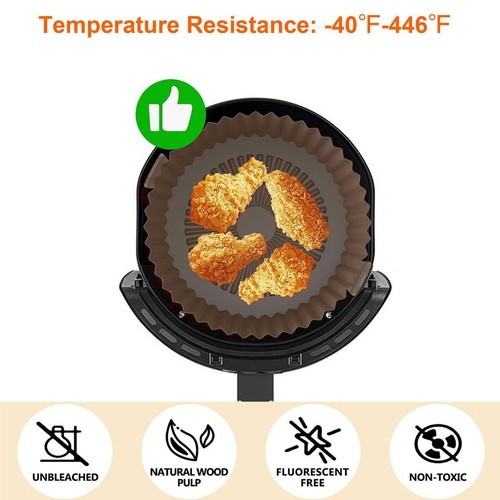 Air Fryer Silicone Pot Air Fryer Basket Non-Stick Safe Reusable Oven Tray Round - Picture 6 of 14