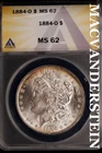 1884-O Morgan Dollar - ANACS MS 62 - Scarce  No Reserve  #SLK624