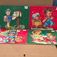 Sifo Co. Vintage 1961 Children’s Jigsaw Puzzles Lot of 4 Made in USA 26-99