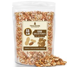 Trailmark Naturals - 11 Lb - Raw Shelled Peanuts For Squirrels Out Of Shell