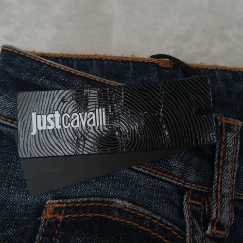 Just Cavalli Women’s Jeans Size 27 Blue Distressed Star Patch Back Pockets - Picture 11 of 24