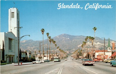 Glendale, California, Safeway KSK 1286, Brand Boulevard, Verdugo Hills, Postcard