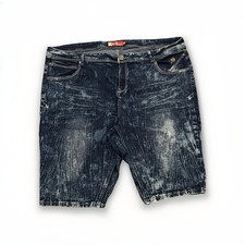 Apple Bottoms Jean Capri Shorts Women’s Size 24 Blue Acid Wash Embroidered VTG 