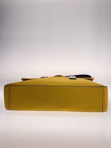 COACH C9875 Business Bag Briefcase Leather Yellow Used - Picture 4 of 6