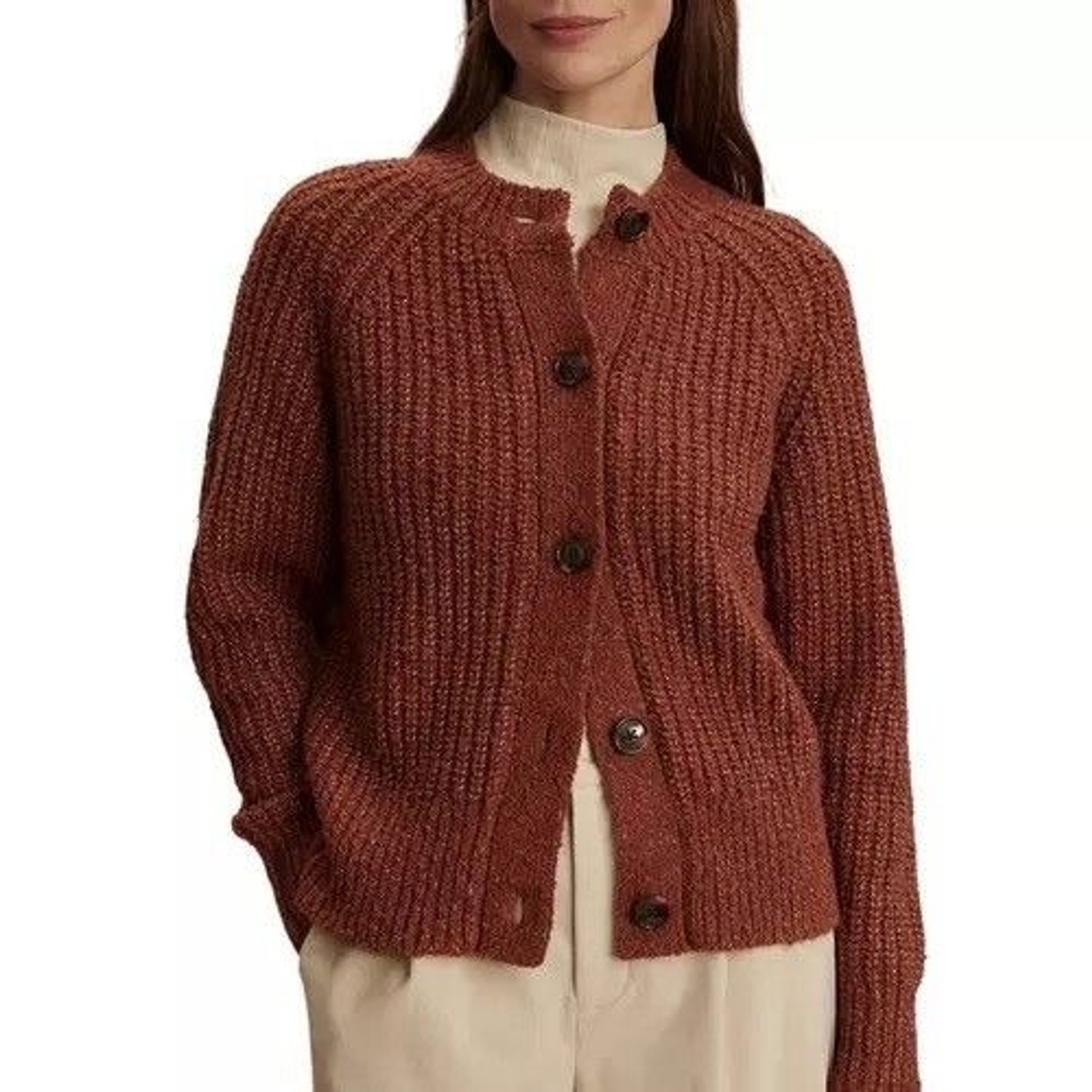 Varley Florrie Boucle Cardigan L NWT $198 Cozy Luxury Oversized Knit Sweater
