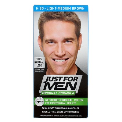 3 Pack Just For Men Original Formula Hair Color, Light-Medium Brown H-30
