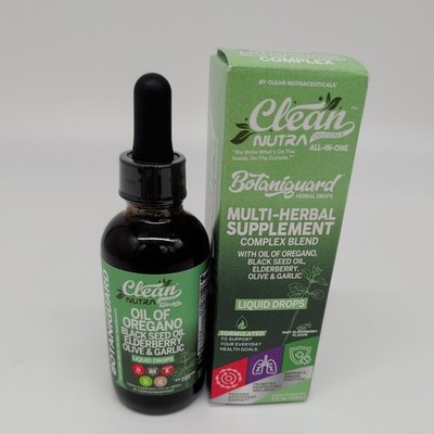 Clean Nutra BOTANIGUARD Liquid Drops with Oregano, Black Seed, Elderberry  