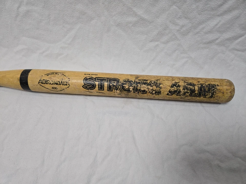 Adirondack STRONG ARM Vintage Slow Pitch Professional Wood Bat 34"/30oz - Image 2 of 4