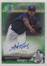2017 Bowman Green Refractor 92/99 Anderson Espinoza #BMA-AE Auto 1b9