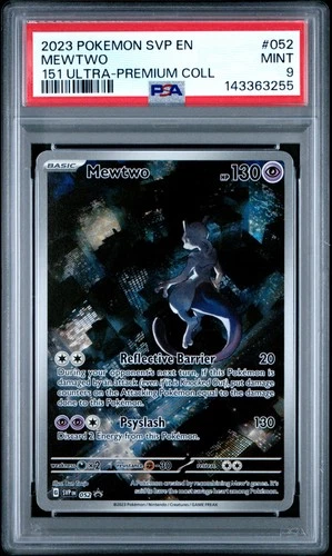 2023 POKEMON SVP EN-SV BLACK STAR PROMO 151 ULTRA-PREM COLL #052 MEWTWO PSA 9