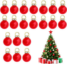 20 Stück Mini Weihnachtskugeln 1cm Miniatur Deko Weihnachten Christbaumkugeln Hä