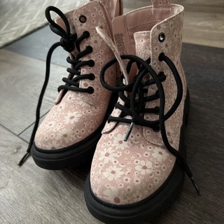 Botas de combate Zoe Glitter multicolor con cremallera con cordones para niñas clase de arte TALLA 13