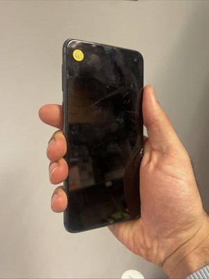 Samsung Galaxy S10e 128GB Dual Sim Prism Black entsperrt Display gesprungen defekt