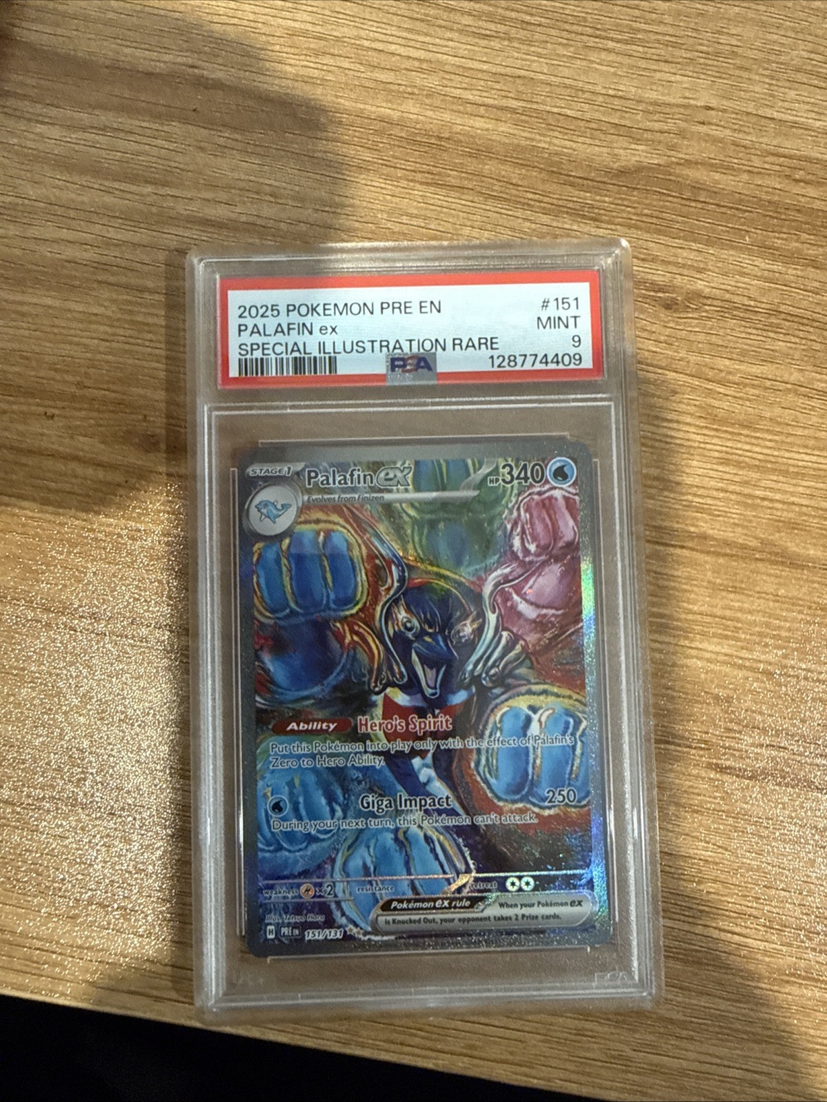 Pokémon TCG Palafin EX 151/131 Prismatic Evolutions Psa 9