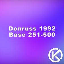 1992 Donruss Baseball Singles (251-500) Pick Your Cards - Free Shipping