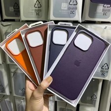 Mangetic Case For iPhone 15 Pro Max 15 Plus Original  Leather Case Magsafe Cover