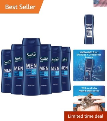 Refreshing Men's 2 in 1 Shampoo and Conditioner Ocean Charge 12.6 Oz - 6 Pack