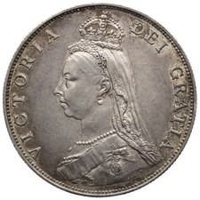 1887 Florin Victoria Coin Two Shillings UK Coin 2nd portrait (MO4394-)