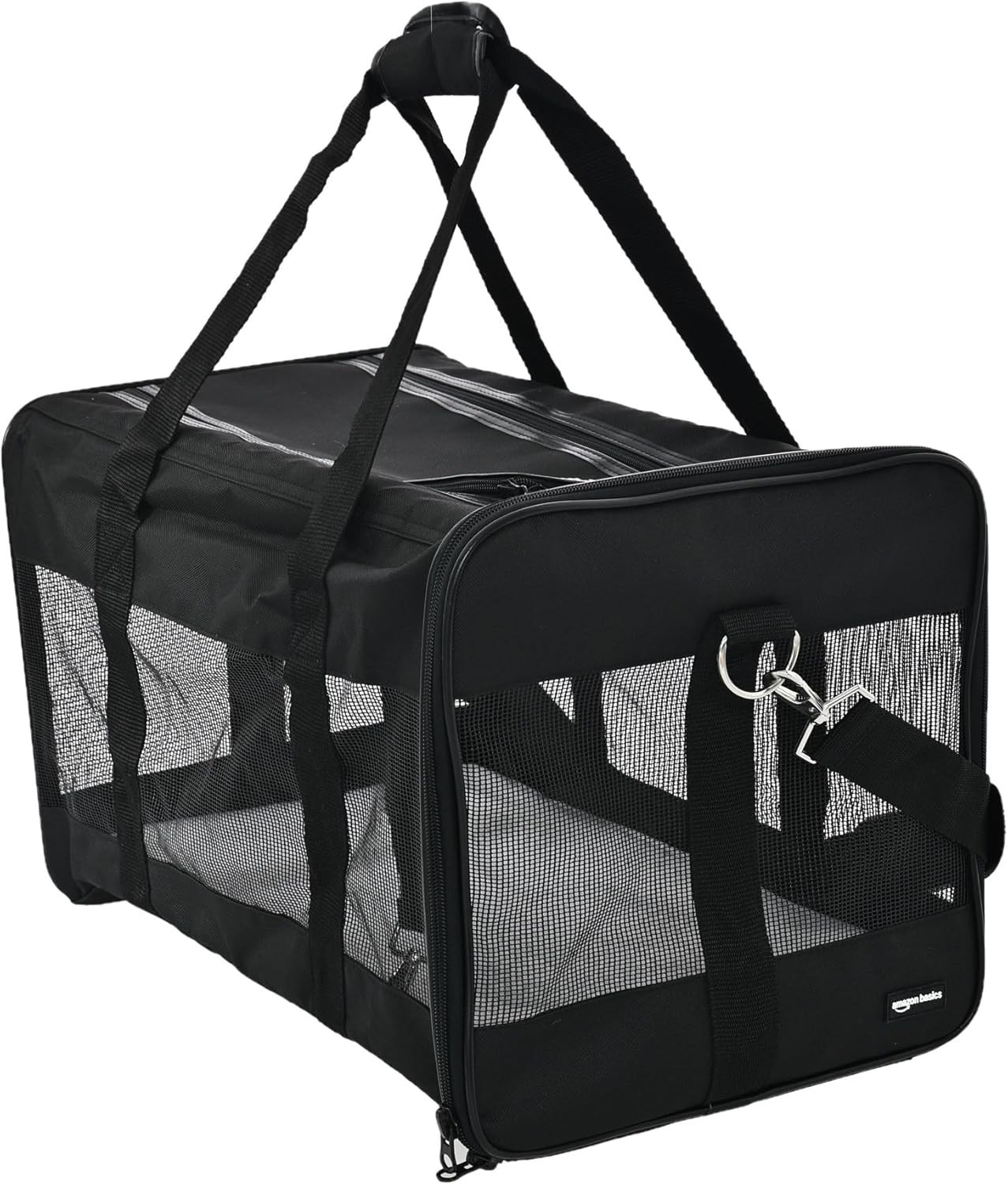 Trasportino Morbido Cani e Gatti Nero L 50x26x28 cm | Viaggio Confort