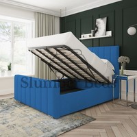 OTTOMAN STORAGE  BED PANEL PLUSH VELVET UPHOLSTERED BED FRAME