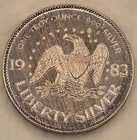 1983 A-Mark 1 oz .999 Fine Silver Round - Liberty Bell & Eagle Design
