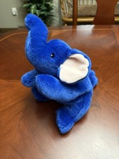 Ty Peanut Royal Blue Elephant Beanie Buddy 1998 Rare