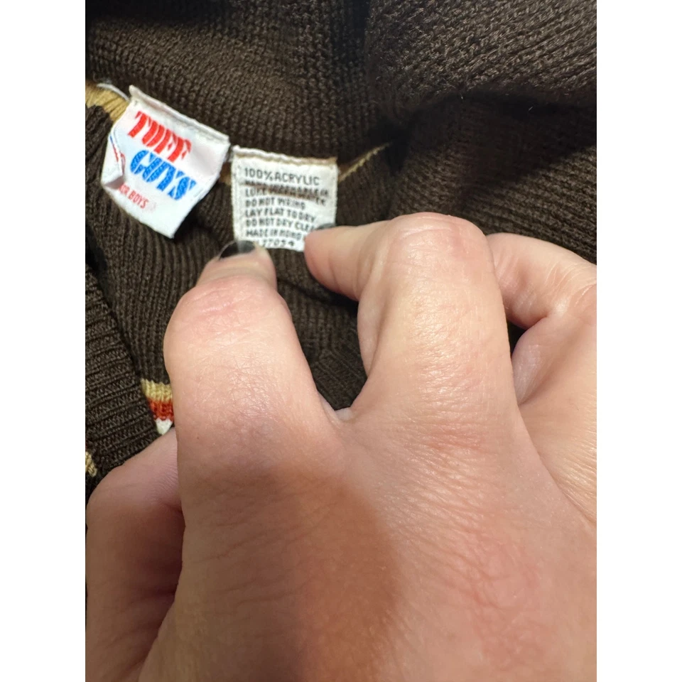 Suéter de Colección Tuff Guys Para Niños con Cuello a Rayas, Niños Talla 12/14 Foto 3 de 4