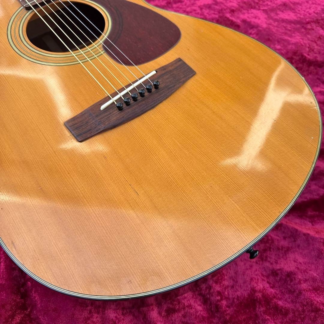 Yamaha FG 130 Acoustic Guitar Green Label 1970s Vintage Made in