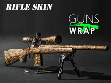 Camo Guns Wrap Skins Premium Vinyl Sticker Matte Rifle Pre-Cut LEAVES-4