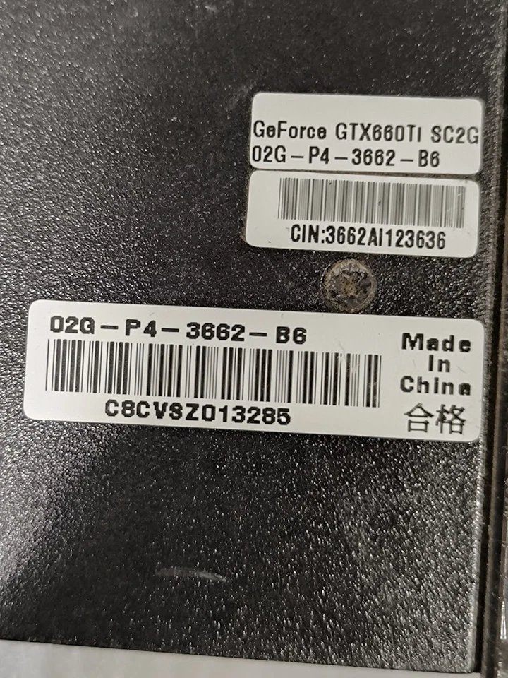 EVGA GeForce GTX 660 Ti SC 2GB - Used, Fully Working, No Accessories - Image 2 of 4