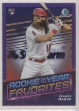 2022 Bowman Mega Box Purple Mojo Refractor 234/250 Brandon Marsh #ROYF-3 0b2a