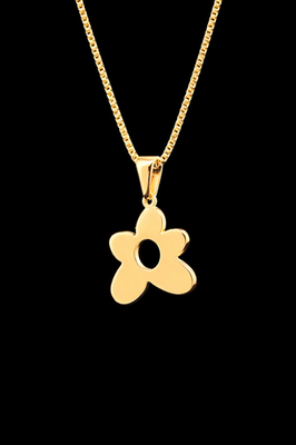 Gold Le Fleur Charm Necklace, Golf Wang, Tyler The Creator, Flower