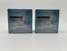 Glalove Under Eye Patches For Puffy Eyes Retinol & Collagen 60 Pairs 2 Box 30