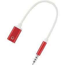 Zenarao Headphone Jack Adapter, 3.5mm Male to TypeC Female Audio Cable Red